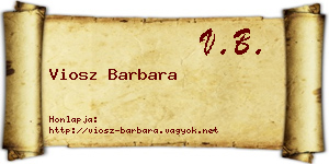 Viosz Barbara névjegykártya